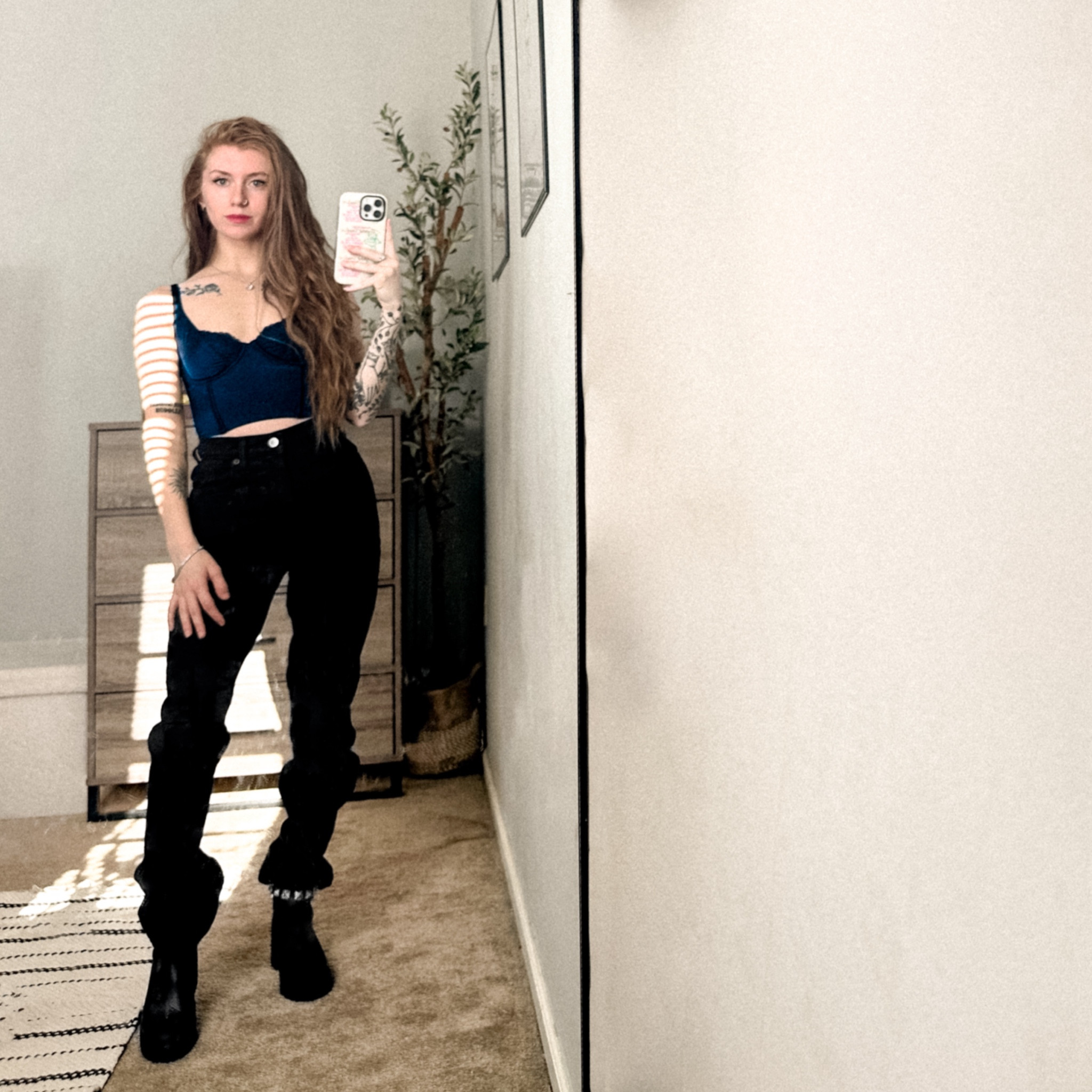 channeling ✨her✨ vibes in this dreamy satin + lace corset top paired with my fav 90s straight leg denim 🥀⛓️ #alternativestyle #grungefashion #datenight #corsettop 

#LTKSpringSale #LTKshoecrush #LTKstyletip