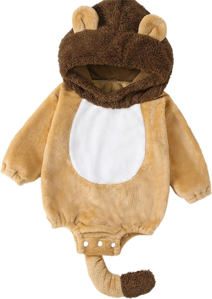 woshilaocai Baby Boy Girl Halloween Costume Animal Moster Hooded Romper | Amazon (US)