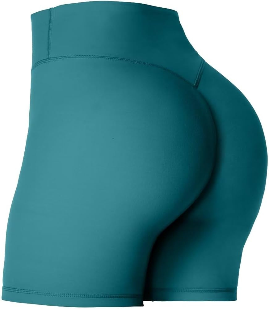 Sunzel Women's Invisible Butt Scrunch Shorts, High Waisted Biker Shorts, Gym Workout Yoga Running... | Amazon (US)