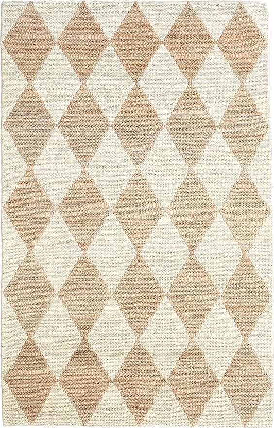 Dash and Albert Harwich Natural Handwoven Jute Rug, 8 X 10 Feet, Neutral Geometric Pattern | Amazon (US)