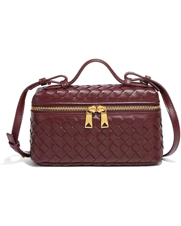 Slouchy Woven Crescent Crossbody Purses Women Square Box Shoulder Bag Mini Suede Tote Hobo Bags H... | Amazon (US)