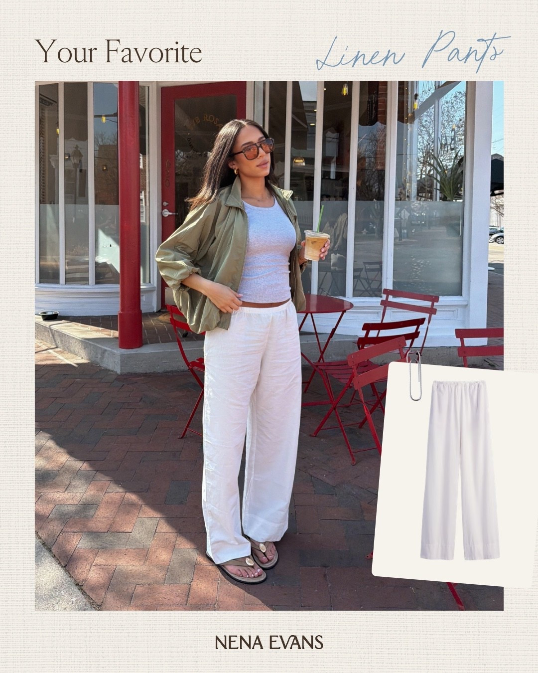 Your favorite last week 🤍 Wearing size S jacket, size S tank, size M linen pants (they also come in so many colors)

Spring jacket 
Spring fashion 
Linen pants
Pull on pants
White pants

#LTKSeasonal #LTKTravel #LTKootd