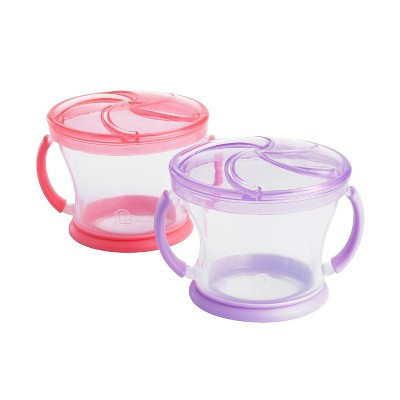 Munchkin Snack Catcher - 2pk - Pink/Purple: BPA-Free, Silicone, Baby Food Storage | Target