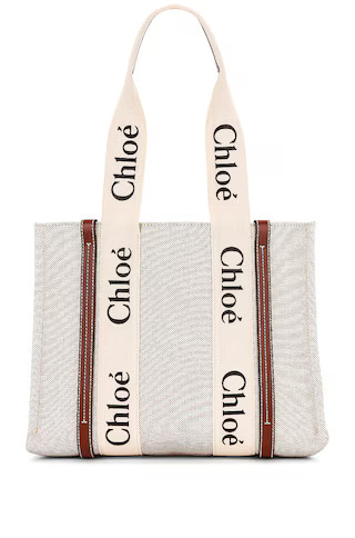 Chloe Medium Woody Tote Bag in Neutral | FWRD 