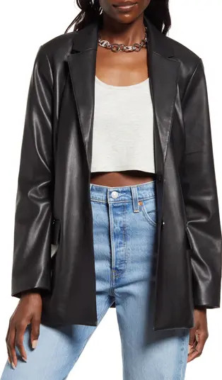 Faux Leather Blazer | Nordstrom