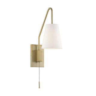 1-Light Warm Brass Sconce | The Home Depot