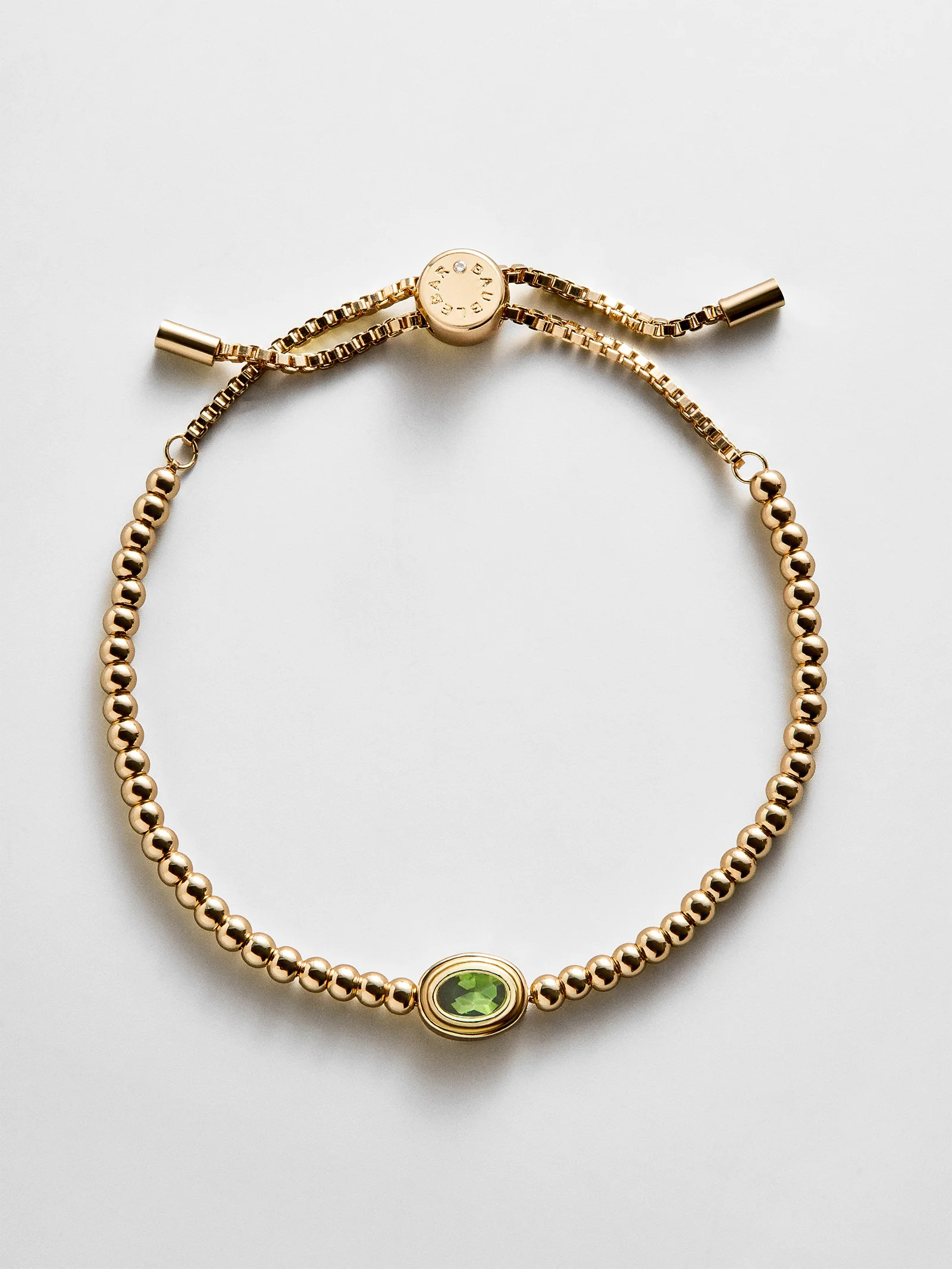 Bezel Birthstone Pisa Bracelet - Peridot | BaubleBar