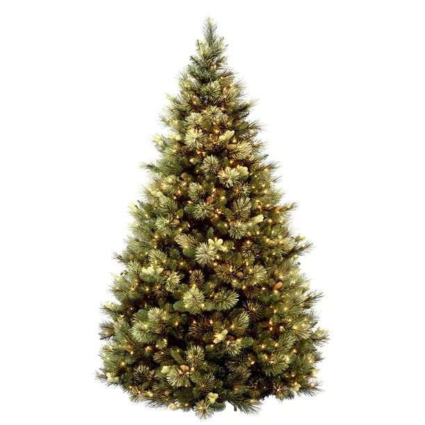 National Tree Company Clear Prelit LED Green Flocked Full Christmas Tree, 7.5' - Walmart.com | Walmart (US)