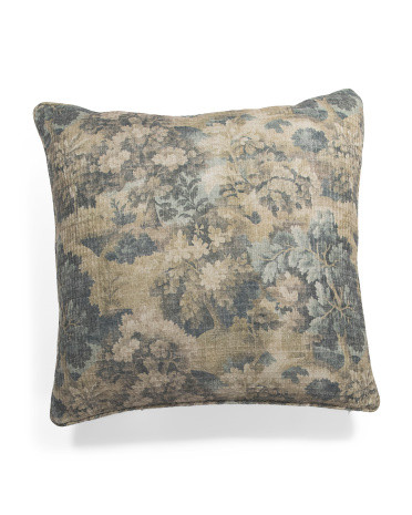 24x24 Tree Landscape Tapestry Print Oversized Feather Filled Pillow | TJ Maxx