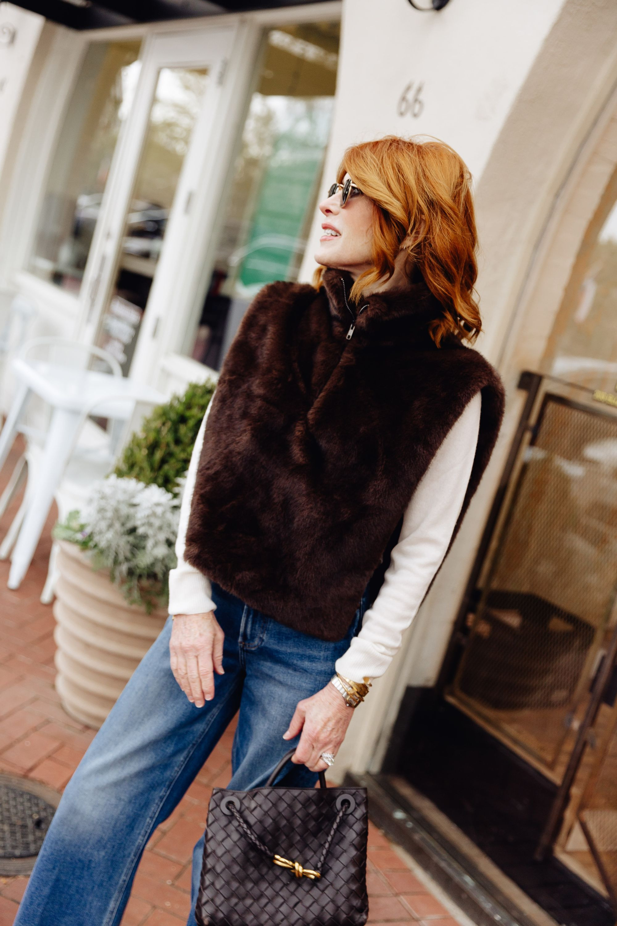 This faux fur top is the ultimate cozy statement piece — soft, luxe, and perfect with great jeans for an elevated everyday look. An easy way to add texture and warmth without sacrificing style. 

 #LTKootd #LTKSeasonal #LTKOver40