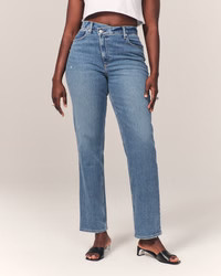Women's Curve Love Ultra High Rise 90s Straight Jean | Women's Bottoms | Abercrombie.com | Abercrombie & Fitch (US)