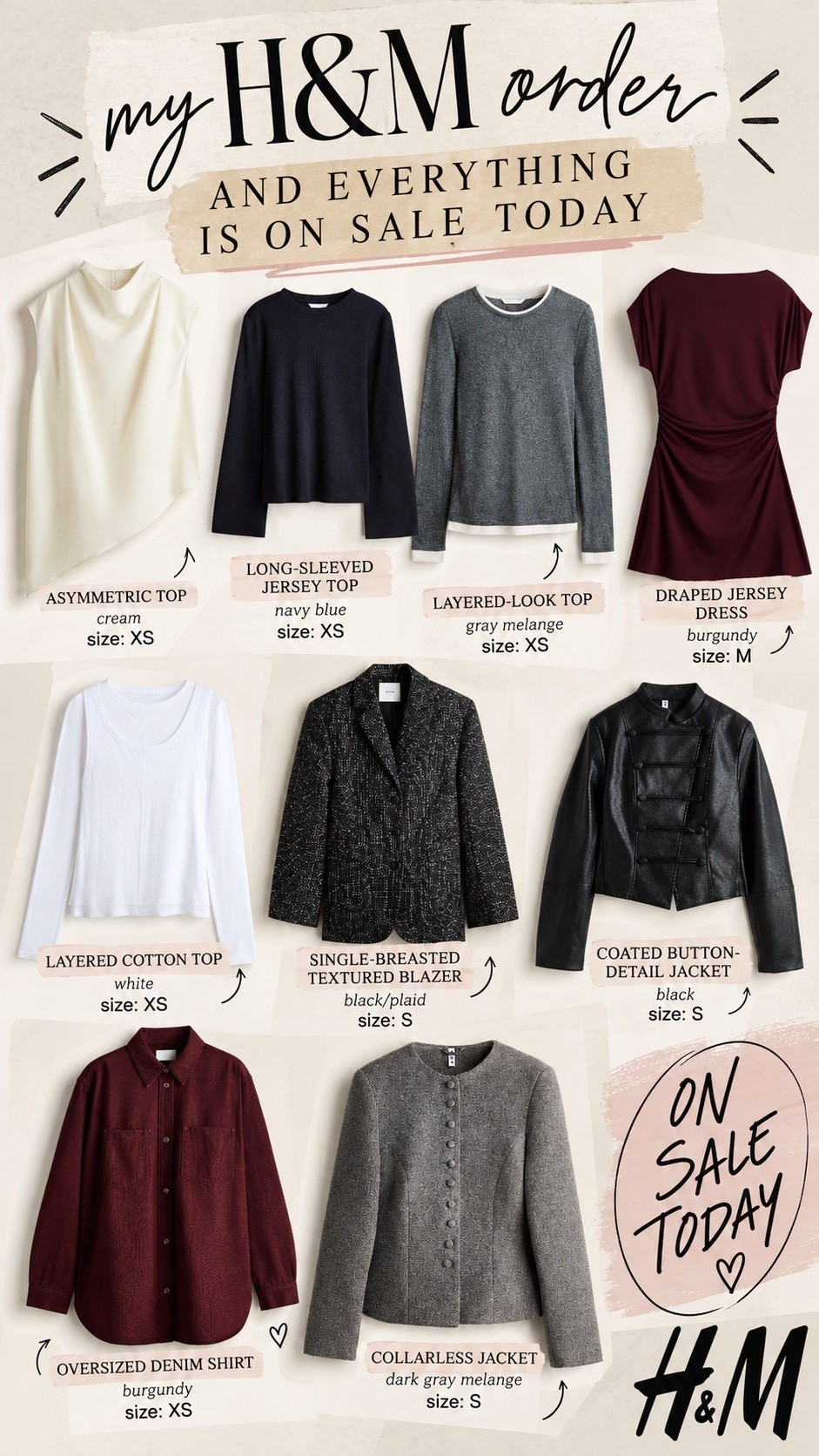 My H&M order - everything’s on sale today