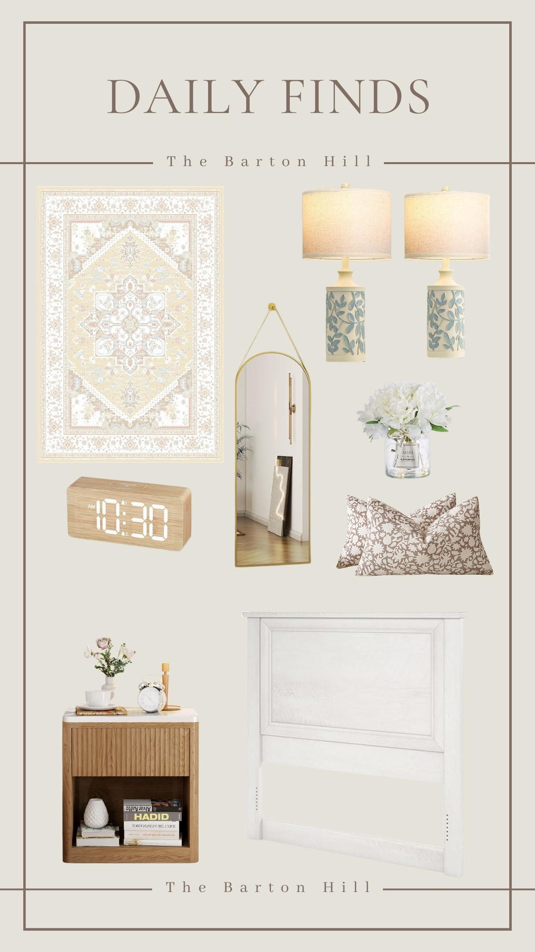 I’m giving our guest room a glow-up, and these are the pieces I’m using to pull it all together. Soft florals, warm wood tones, and a dreamy mirror moment—yes please. Every item is linked for you to shop easily, because I know I’m not the only one in my “refresh all the rooms” era. Tap to shop the full look!

#LTKhome #LTKfinds #TheBartonHill #GuestRoomGoals #NeutralDecor #CozyVibes #HomeStyle

#LTKspring #LTKsummer #LTKcanada
