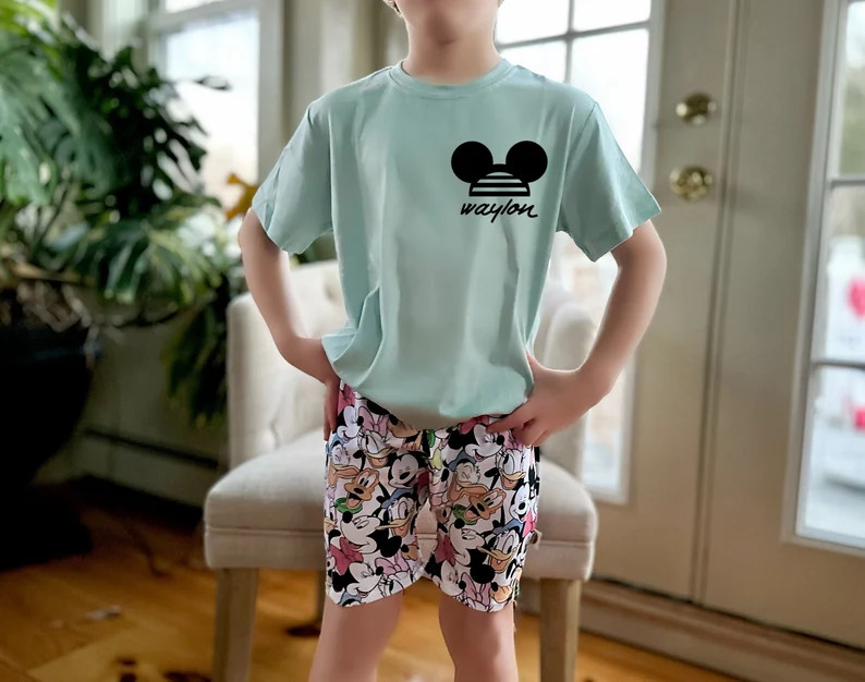 Custom Mickey Name Tee , Disney Set, Disney Vacation Tee kids, baby Disney Outfit, Kids Mickey t-... | Etsy (US)