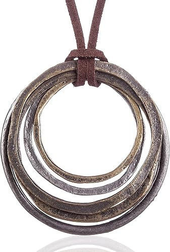 COOSTUFF ANNA Womens Multilayer Pendant Necklaces Vintage Jewelry Fashion Long Sweater Necklace f... | Amazon (US)