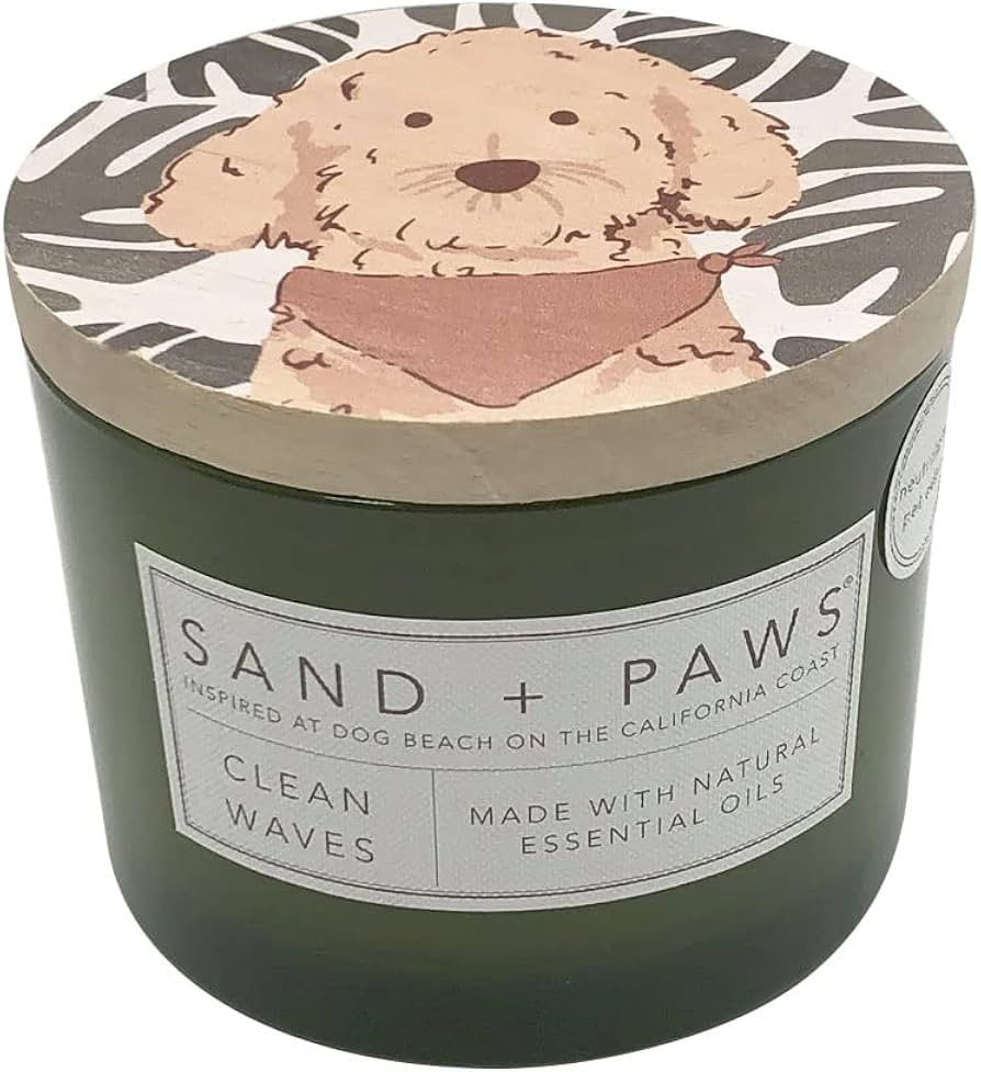 Sand + Paws Scented Candle - Clean Waves - Additional Scents and Sizes –Luxurious Air Freshenin... | Amazon (US)