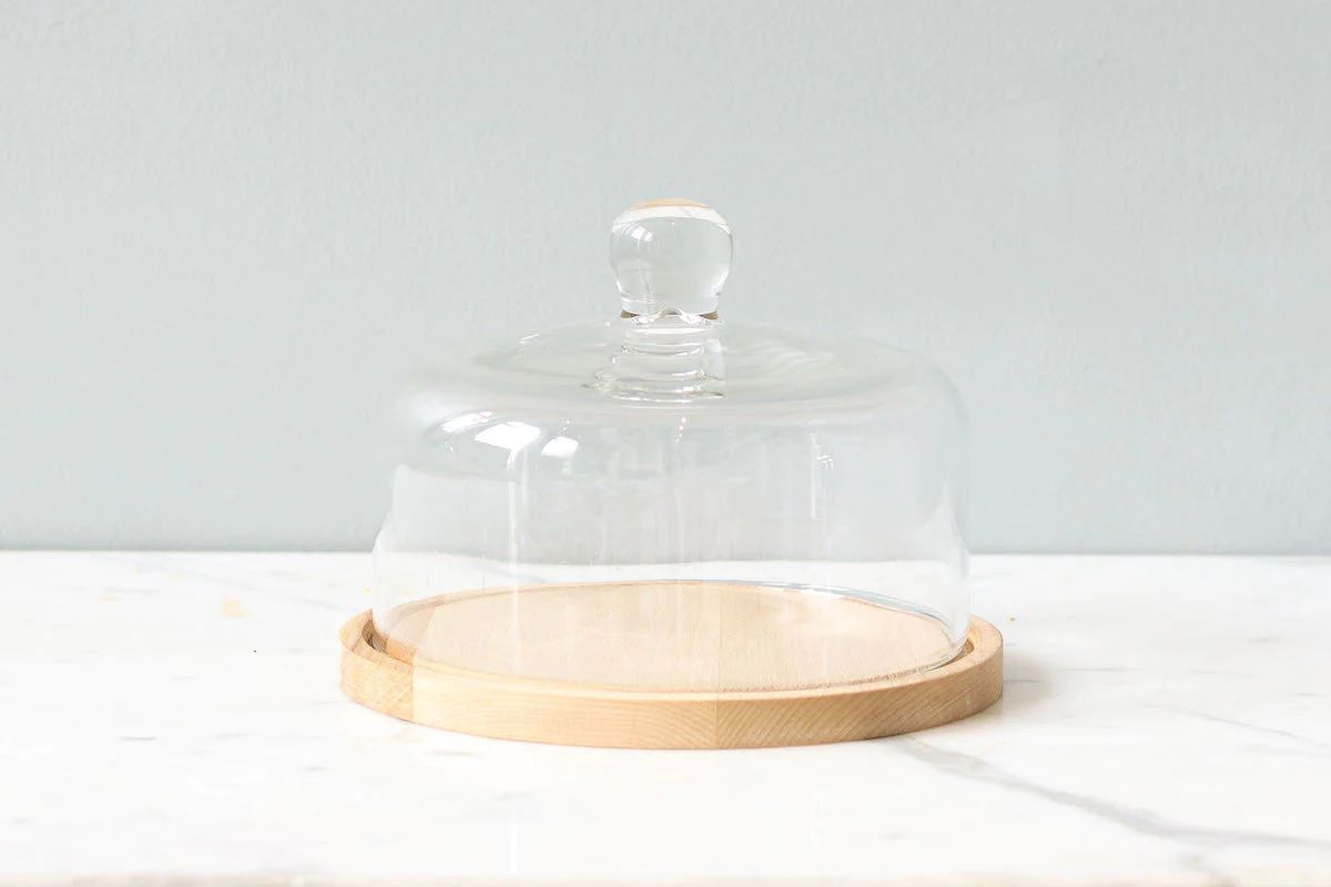 Glass Dome with Wood Base, Small | etúHOME