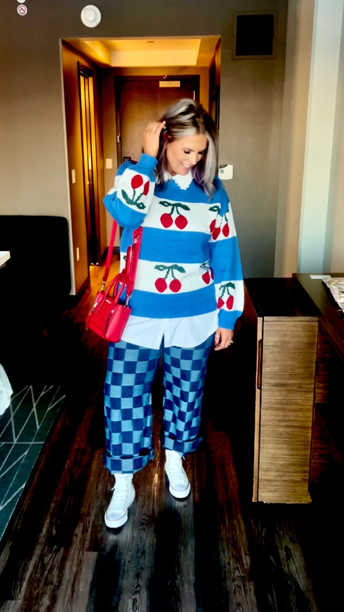 ✔️Checkered Denim 〰️ size 14  
✔️Cherry Striped Sweater 〰️ size L 
✔️Shirt Extender 〰️ size XL 

#amazon #amazonfashion amazon finds, amazon find, amazon style, amazon fashion, amazon clothing, amazon outfit, found it on amazon, amazon fashion finds, amazon summer, amazon spring, amazon fall, amazon winter, amazon outfit inspo, amazon outfit inspiration, amazon curves, amazon curvy, curvy amazon, midsize amazon, amazon midsize, amazon ootd, amazon shopping, new on amazon #fall #ootd #outfit #seasonal #autumn #sweater #boots Fall outfit, seasonal outfit, fall fashion, fall style, fall outfit ideas, fall outfit inspo, fall outfit inspiration, styling for fall, styling fall outfits, autumn style, autumn fashion, autumn ootd, autumn outfit, fall tops, fall boots, fall sweater, fall sweaters, fall look, fall looks, fall inspo, fall inspiration, fall styling, fall ootd, ootd fall, fall midsize, fall curvy, fall photos #christmas #holiday #outfit #ideas #ootd #seasonal  holiday, christmas, holiday outfit, christmas outfit, holiday look, holiday outfit ideas, holiday outfit inspo, holiday outfit inspiration, christmas outfit ideas, holiday style, holiday midsize, midsize holiday, curvy holiday, holiday curvy, affordable holiday outfit #denim #jeans denim outfit, jeans outfit, affordable jeans, budget jeans, jeans under $50, jeans under $100, jeans under $30, denim under $100, denim under $50, denim under $30, denim jeans inspo, jeans inspo, denim inspo, denim inspiration, jeans inspiration, denim jeans inspiration, how to style jeans, how to style denim, denim outfit, denim outfit ideas, denim outfit inspo, denim outfit inspiration, jeans ootd, denim ootd, jeans look, denim look, denim jeans look, straight leg, distressed, slim straight, cropped, jeanslook, curvy jeans, curvy denim, jeans for curves, midsize denim, midsize jeans, denim for big butt, denim for big booty, jeans for big booty, jeans for big butt, large hips, pear shaped, jeans for pear shapes, denim for pear shapes, jeans for large hips, denim for large hips  

#LTKSeasonal #LTKMidsize #LTKFindsUnder50