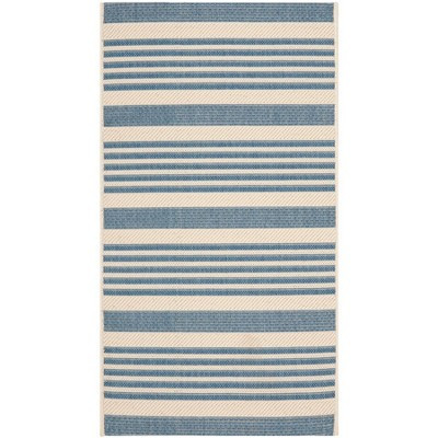 Courtyard CY6062 Power Loomed Indoor/Outdoor Accent Rug - Beige/Blue - 2'x3'7" - Safavieh. | Target