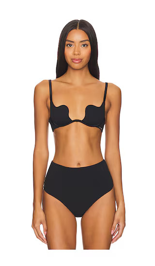 Le Stretch Micro U-plunge Bra in Black | Revolve Clothing (Global)