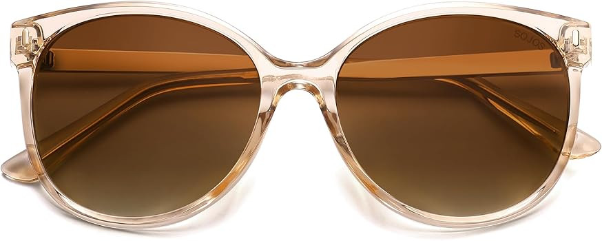 SOJOS Round Polarized Sunglasses for Women Men Oversized Trendy UV Protection Shades | Amazon (US)