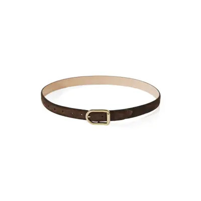 Déhanche Mija Suede Belt in Chocolate/Gold at Nordstrom, Size Medium | Nordstrom