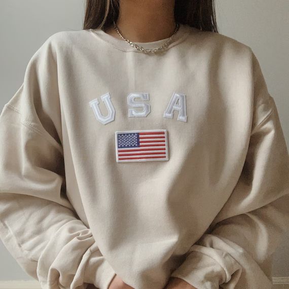 USA Sweatshirt  USA Crewneck  Patriotic Sweatshirt  | Etsy | Etsy (US)