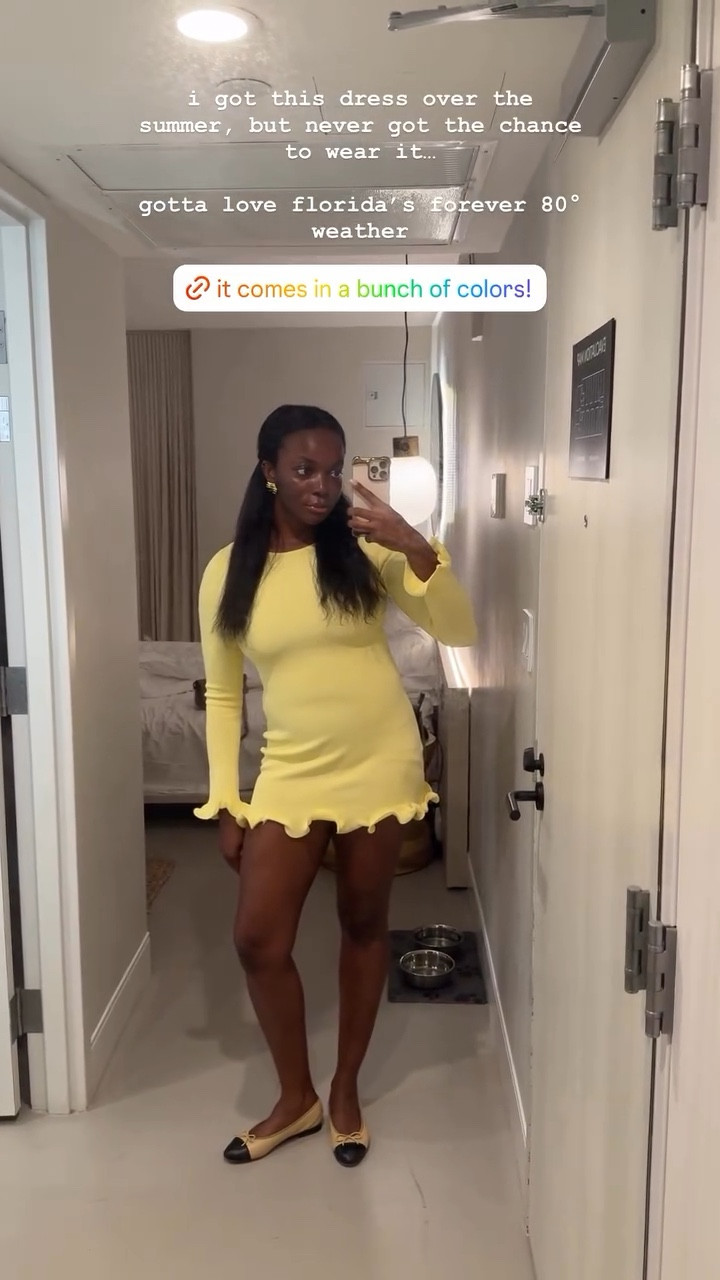 i got this yellow mini dress over the summer, but never got the chance to wear it… gotta love florida’s forever 80° weather! 

#LTKStyleTip #LTKTall #LTKSeasonal