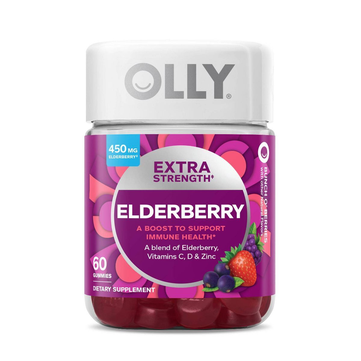 OLLY Extra Strength Immunity Gummies - Elderberry - 60ct | Target