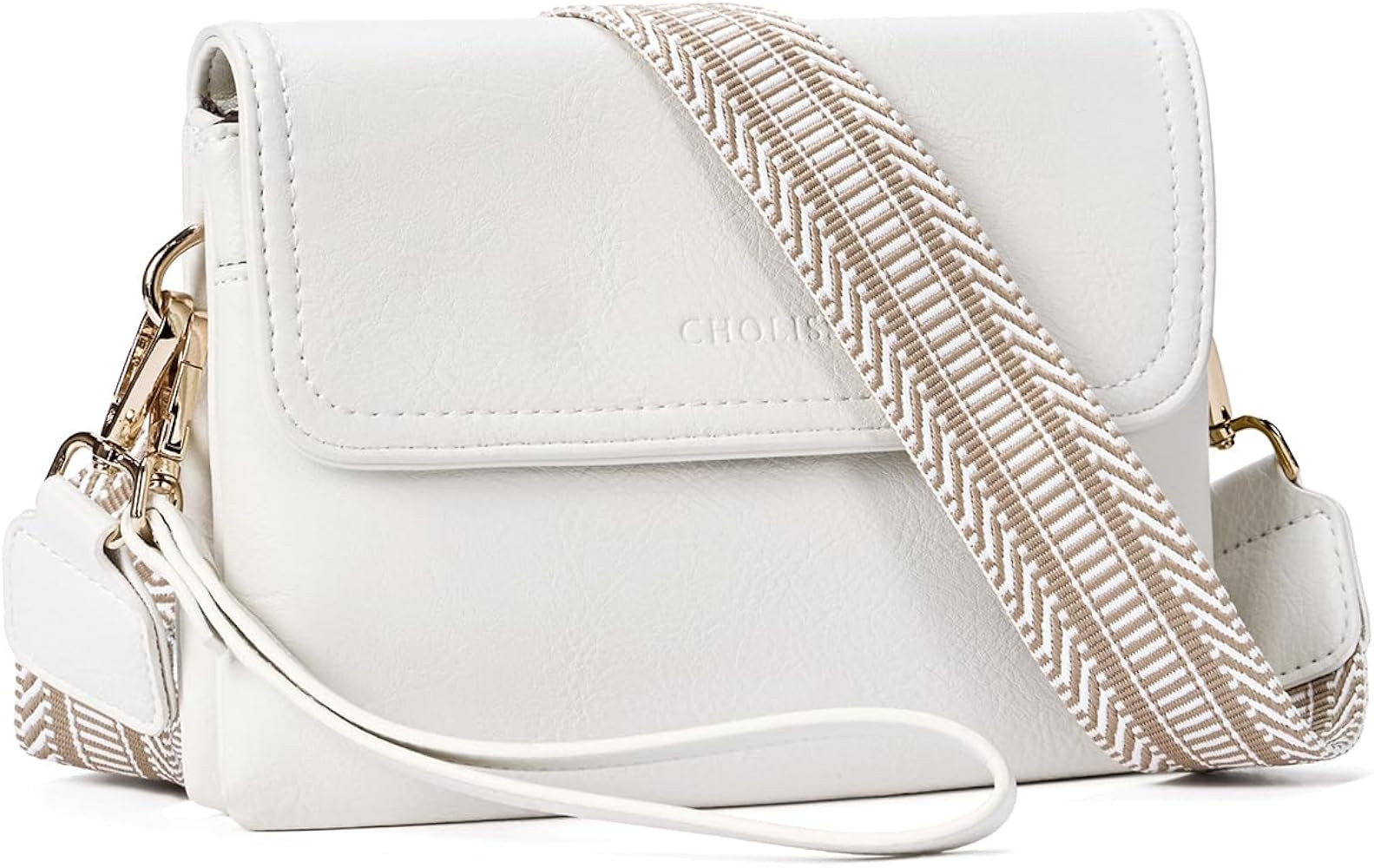 CHOLISS Small Crossbody Bags for Women, Vegan Leather Cell Phone Purse, Mini Travel Purse with Ad... | Amazon (US)