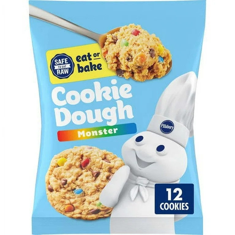Pillsbury Ready to Bake Monster Refrigerated Cookie Dough, 12 Big Cookies, 16 oz | Walmart (US)
