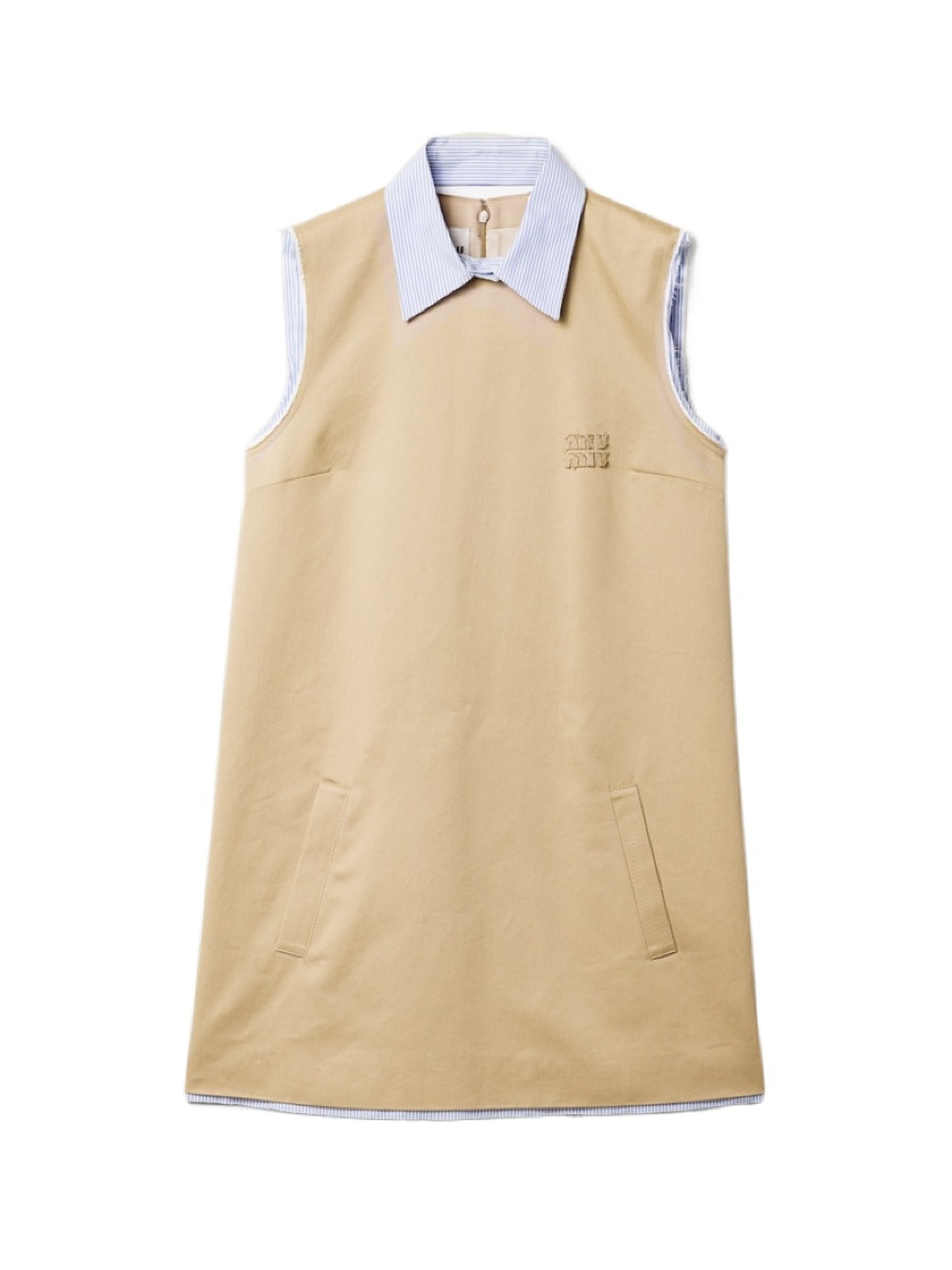 Miu Miu Sleeveless Chino Dress | Senser US