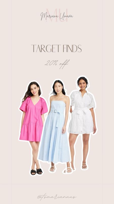 Target has 20% off this weekend, and these dresses seem like the perfect addition to your cart. Which one is your favorite? 🌸💖

#LTKsale #LTKshoes #LTKspring