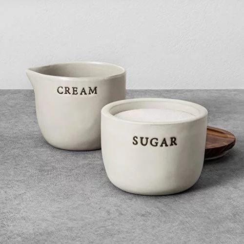 Hearth and Hand with Magnolia Stoneware Cream Cellar And Sugar Bowl Joanna Gaines Limited Edition | Walmart (US)
