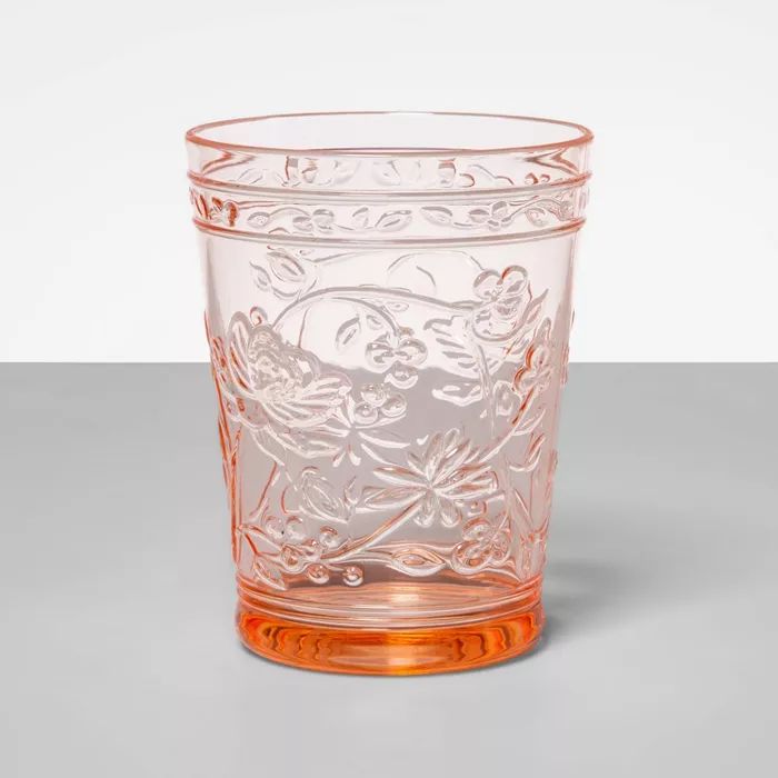 16oz Plastic Floral Embossed Short Tumbler - Opalhouse™ | Target