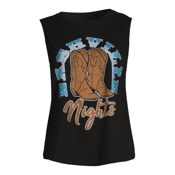 Time and Tru Women's Destination Graphic Print Tank Top | Walmart (US)
