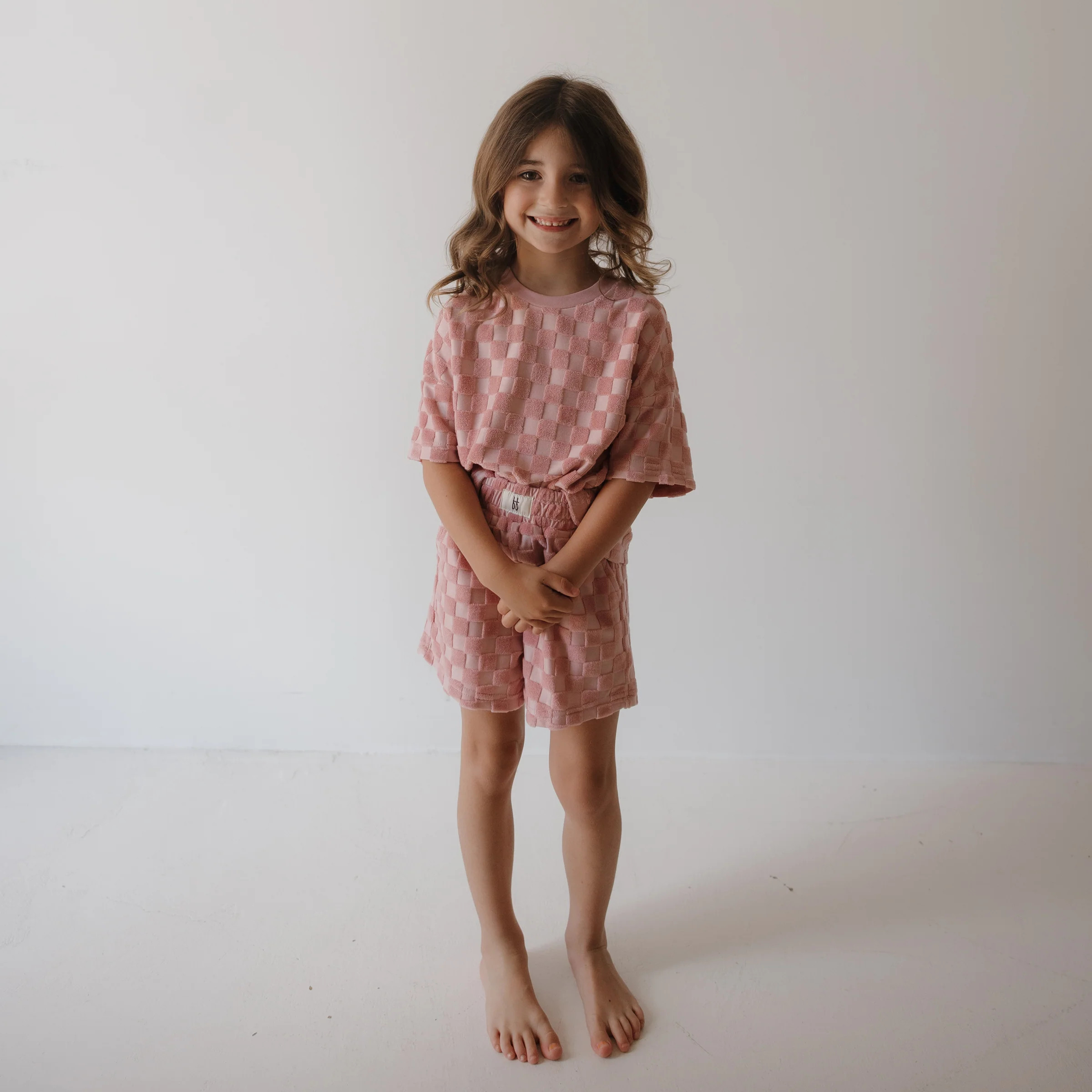 Child Terry Short Set | Sea Pink | Forever French