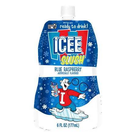 Icee Slush Blue Raspberry Freeze & Squeeze Drink Pouch, 6 fl oz | Walmart (US)