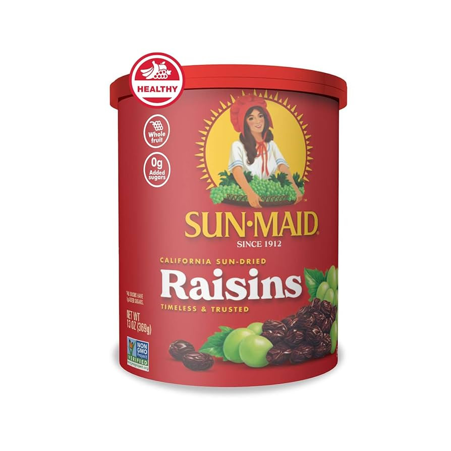 Sun-Maid California Sun-Dried Raisins - 13 oz Resealable Canister - Dried Fruit Snack for Lunches... | Amazon (US)