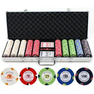 13.5-gram 500-piece Monaco Casino Clay Poker Chips Set | Overstock.com Shopping - The Best Deals ... | Bed Bath & Beyond