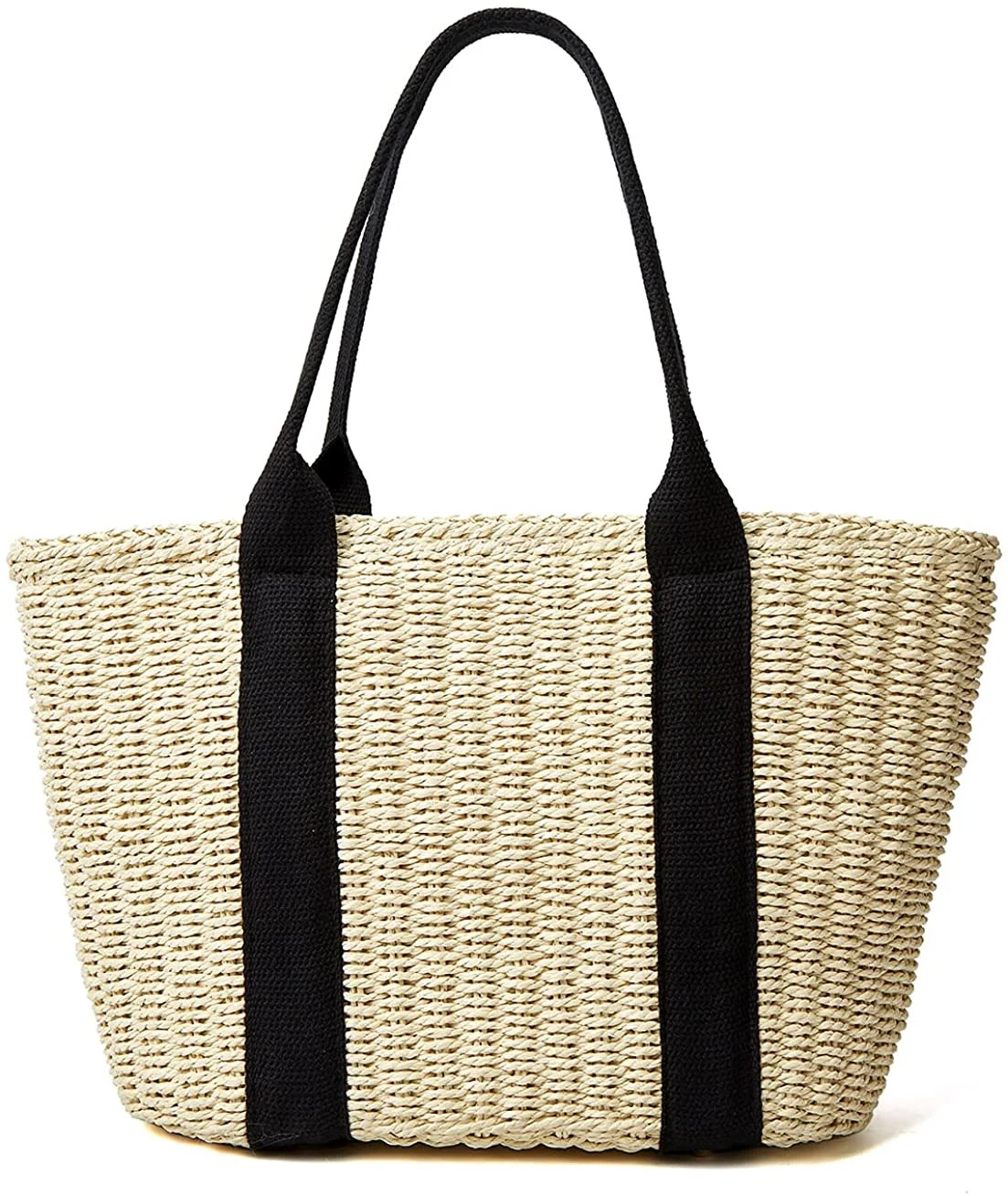 Women Straw Bags Summer Beach Large Tote Bag Handmade Woven Shoulder Crossbody Handbag | Walmart (US)