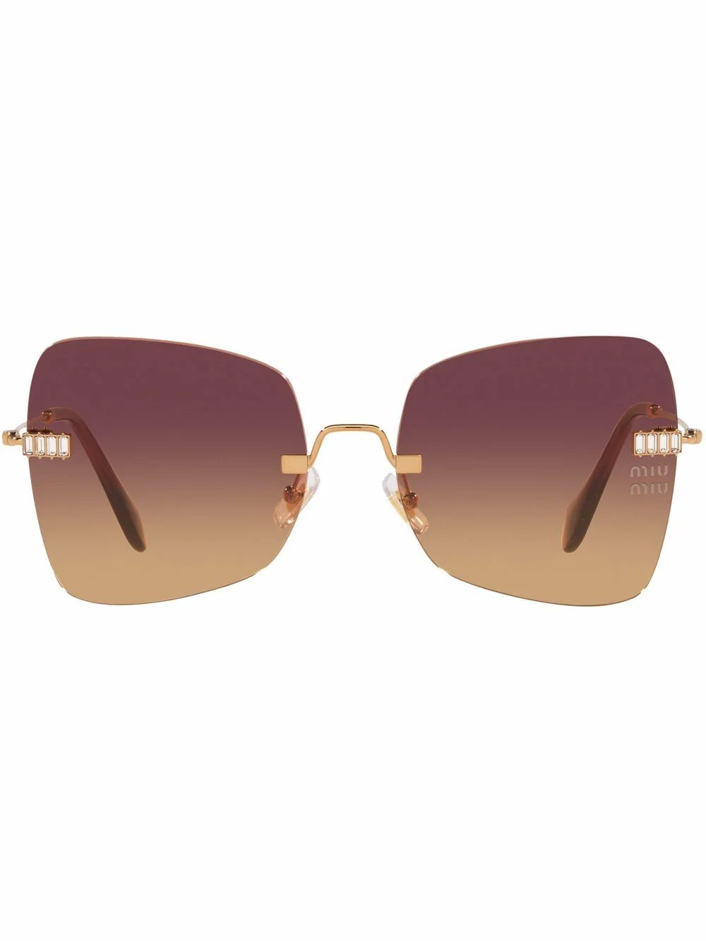 Miu Miu Eyewear Butterfly Frame Sunglasses - Farfetch | Farfetch Global