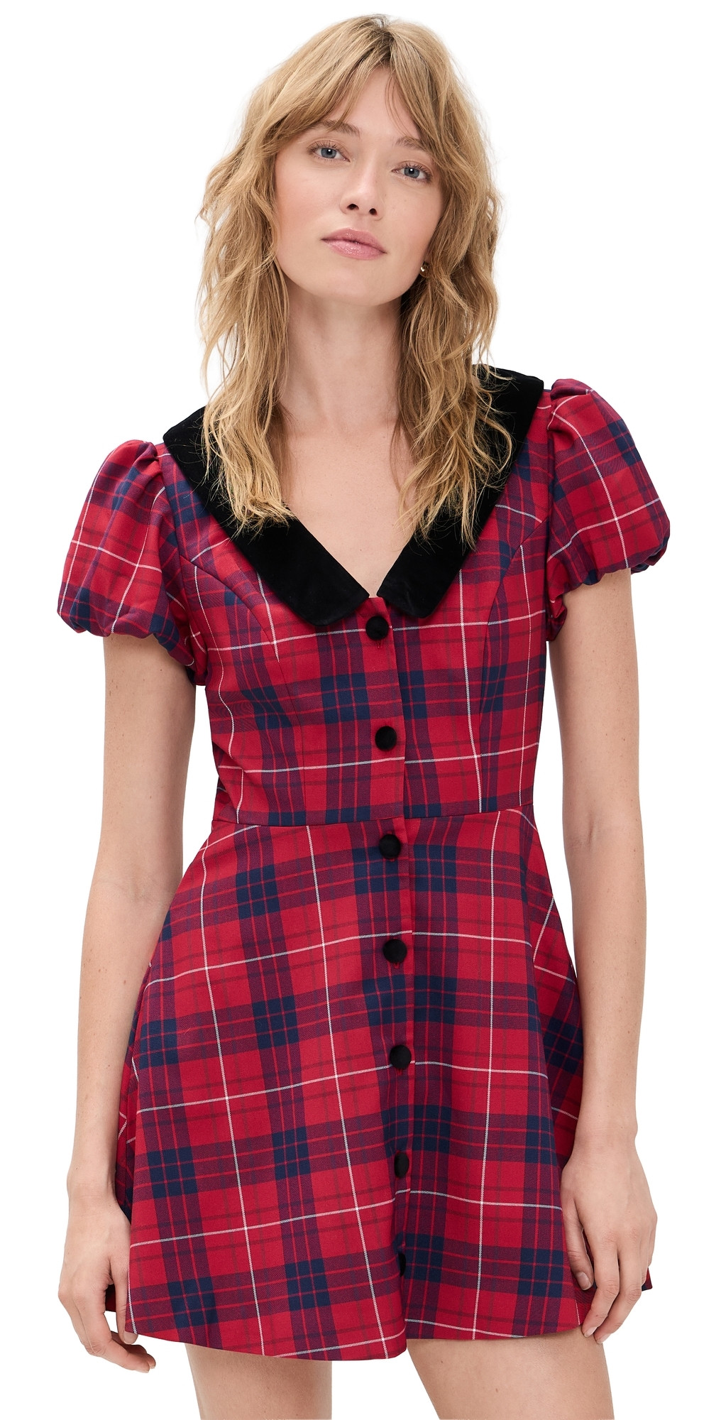 Hill House Home The Samantha Dress Cherry Tartan XS | Shopbop