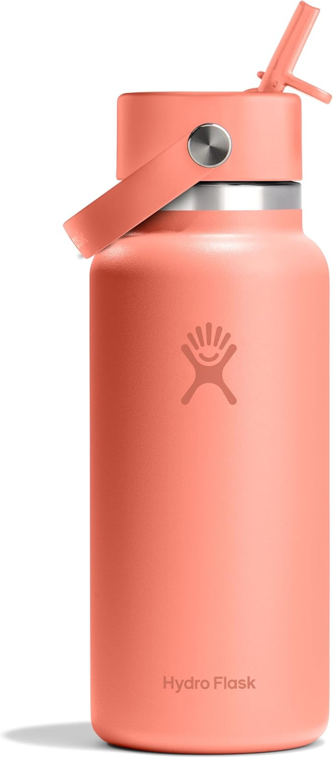 Hydro Flask Wide Mouth vacuum insulated stainless steel water bottle with leakproof closeable str... | Amazon (US)