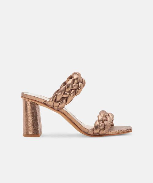 PAILY HEELS IN BRONZE METALLIC STELLA SUEDE | DolceVita.com