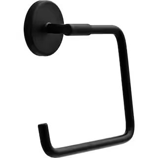 Delta Lyndall Towel Ring in Matte Black LDL46-MB - The Home Depot | The Home Depot