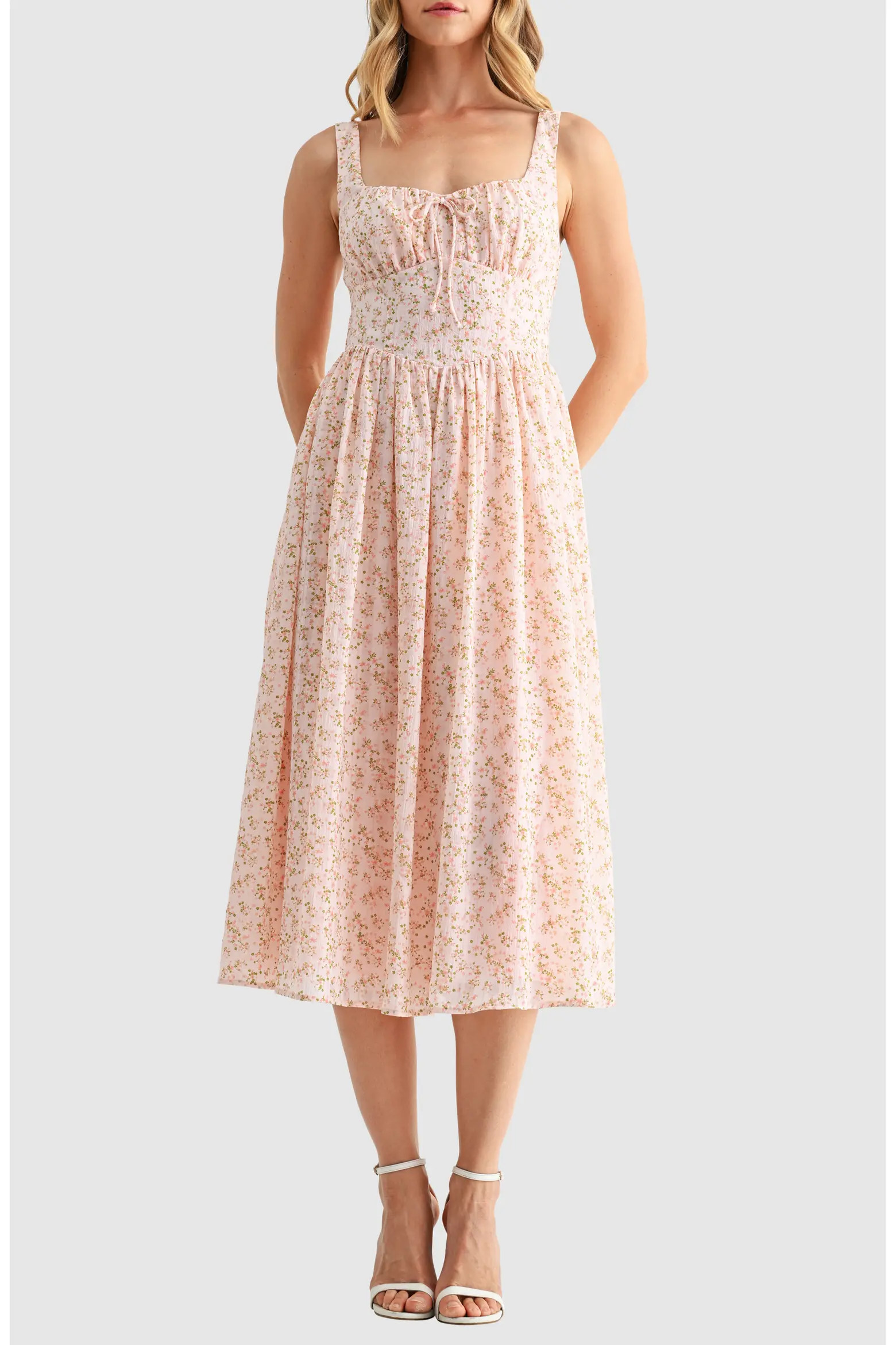 All in Favor Corset Midi Sundress (Women) | Nordstrom | Nordstrom