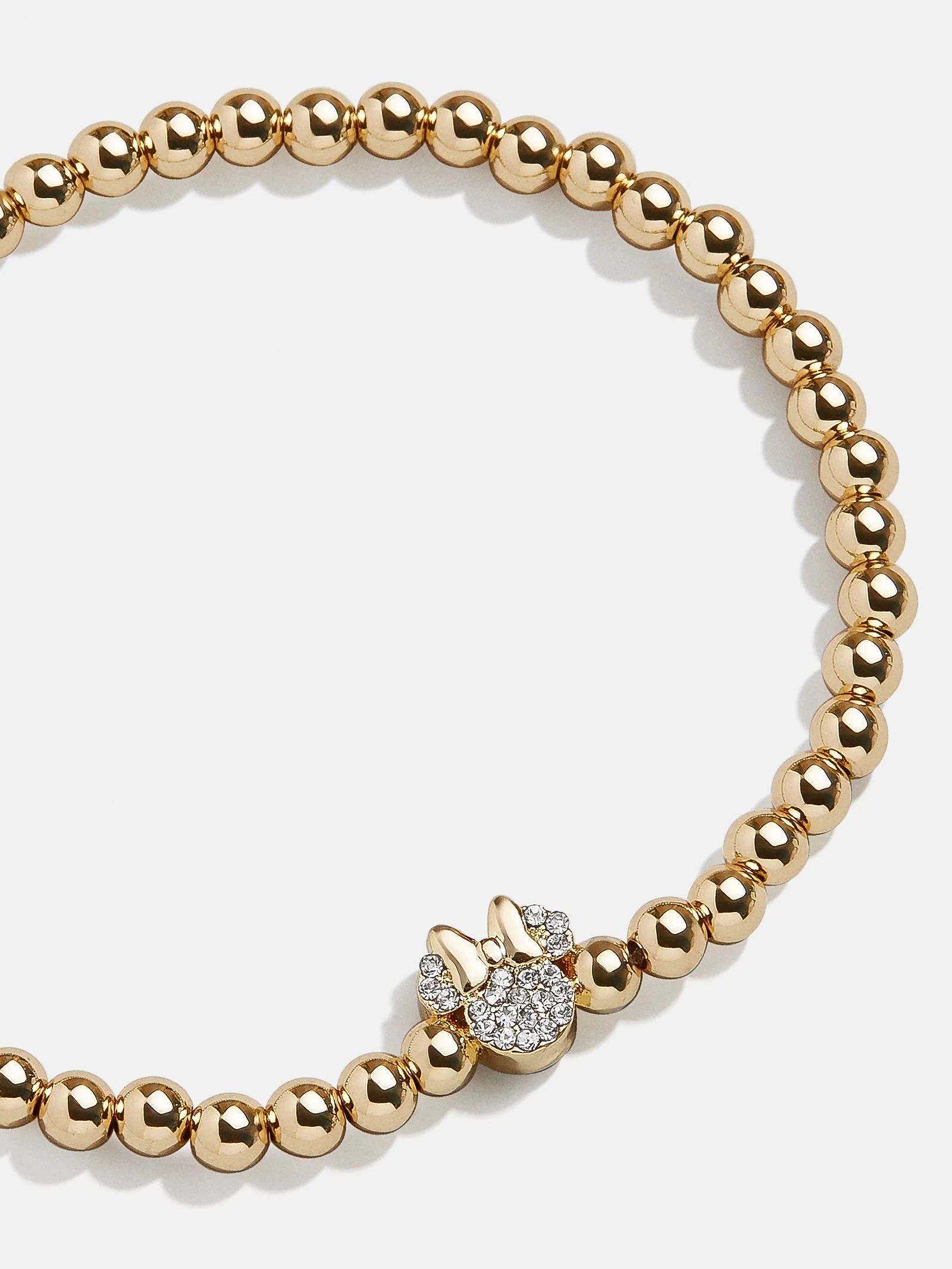 Minnie Mouse Disney Pavé Pisa Bracelet - Gold/Pavé | BaubleBar (US)