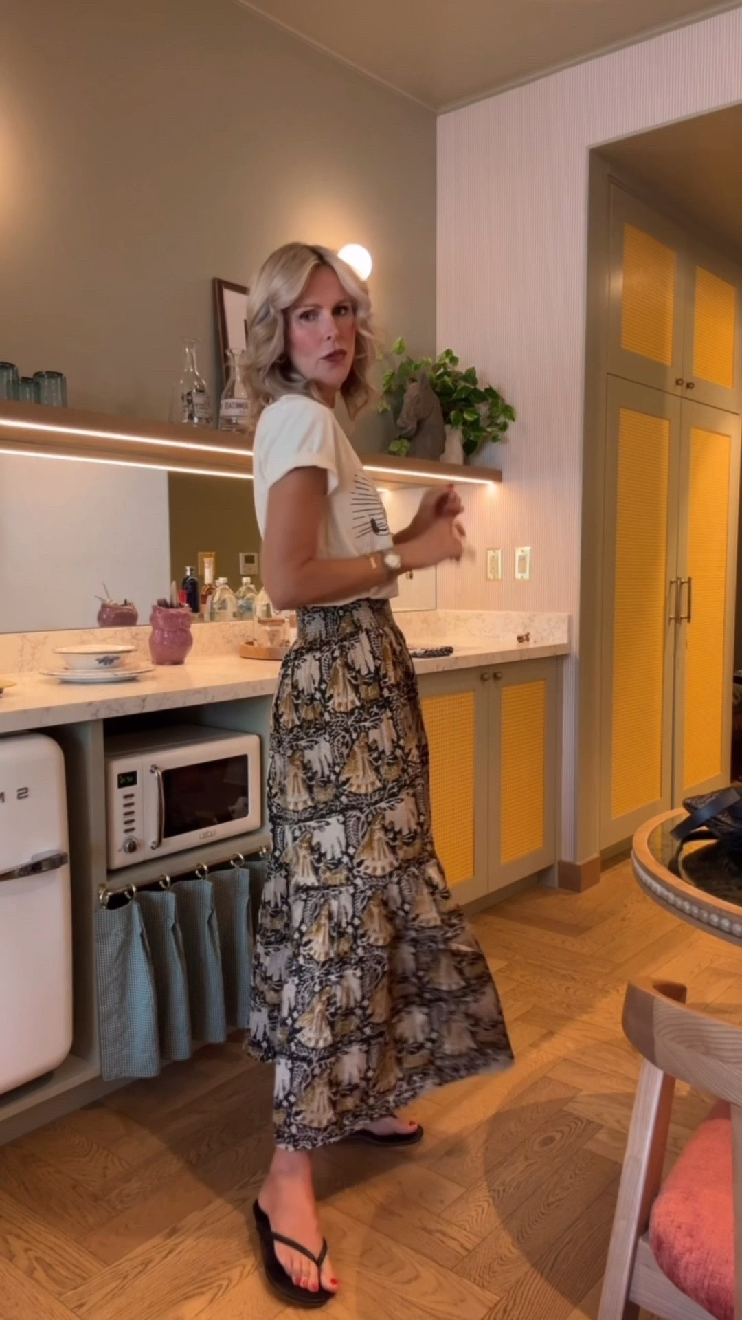 Wearing a small in the tee and XS/S in the skirt. Emerson Fry. Fall skirt, graphic tee.

#LTKgrwm #LTKmomlife #LTKOver40