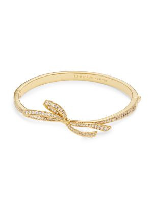 Goldtone & Cubic Zirconia Bow Bangle Bracelet | Saks Fifth Avenue OFF 5TH